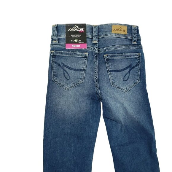 New Jordache Girls Skinny Medenz Jeans Blue Size‎ 6 NWT - Picture 4 of 6